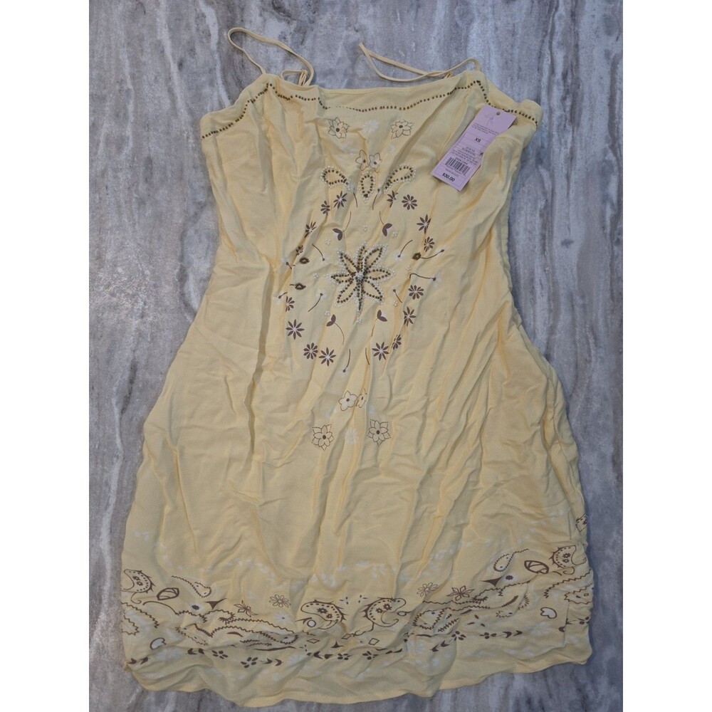Yellow Embellished Paisley Sundress – Size XS – NWT Wild Fable